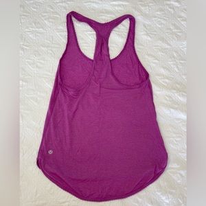 Lululemon pink silver infused tank top.